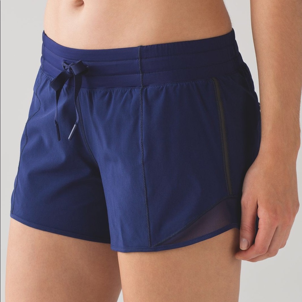Navy Lululemon hottie hot shorts (long version)